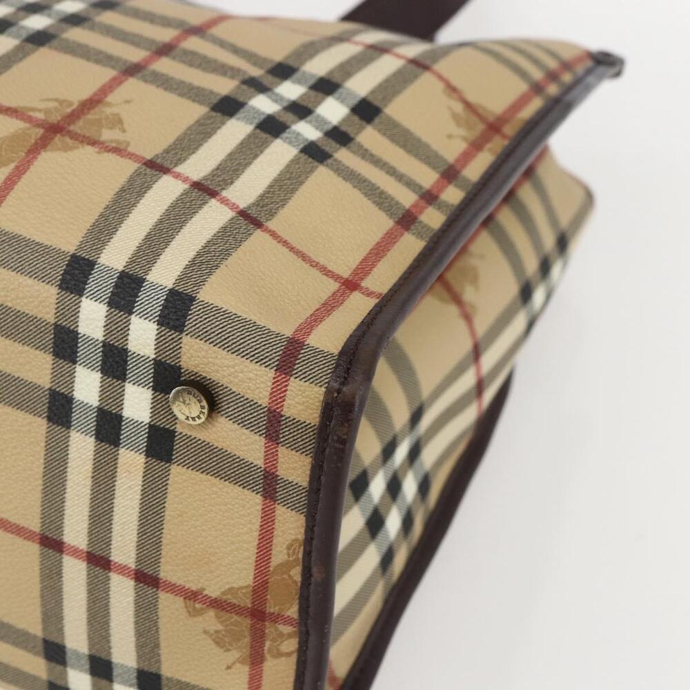 BURBERRY Nova Check Tote Bag PVC Beige Auth 160285 - Picture 15 of 16